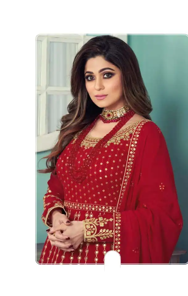 adorable-red-color-gown-georgette-with-embroidery-work