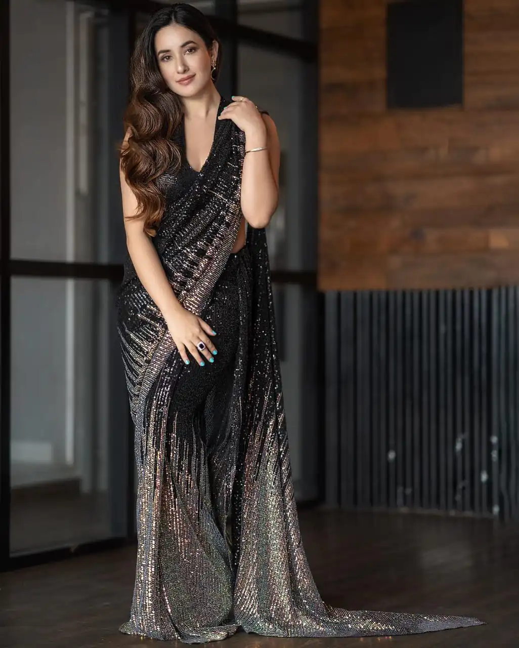 JR 555 Black Saree : Heavy Georgette Work : Embroidery Sequence Work, Blouse : Heavy Georgette Party Wear, Wedding Wear, Events Etc.@1549/- | Sarees, Bollywood Sarees, Creative Sarees, Designer Sarees, Ethnic Saree, Modern Digital sarees, Party Wear Sarees