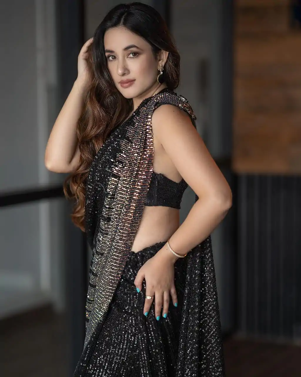 JR 555 Black Saree : Heavy Georgette Work : Embroidery Sequence Work, Blouse : Heavy Georgette Party Wear, Wedding Wear, Events Etc.@1549/- | Sarees, Bollywood Sarees, Creative Sarees, Designer Sarees, Ethnic Saree, Modern Digital sarees, Party Wear Sarees