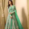 T 1706 Light GreenColor: Light GreenFabrics: Top Fabric :Georgette Bottom Fabric : Santoon Dupatta Fabric : NazmeenStitch Type: Semi-Sttiched | Anarkali Suits, Bollywood Anarkali, Creative-Anarkali, Designer Anarkali, Embroidered Anarkali, Party Wear Anarkali