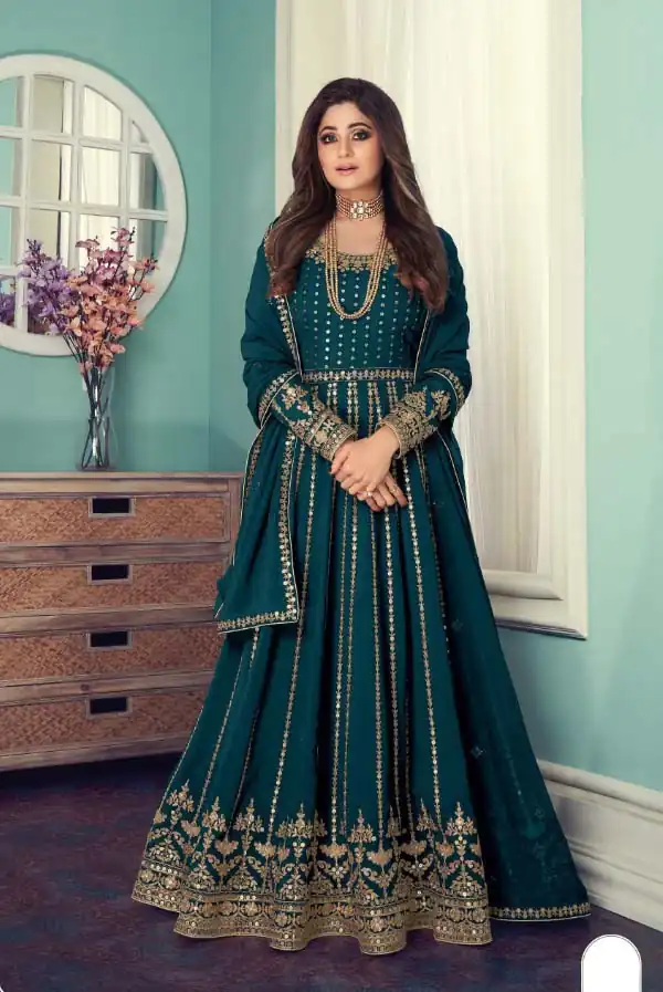 gorgeous-peacock-blue-color-georgette-with-sequence-work-gown