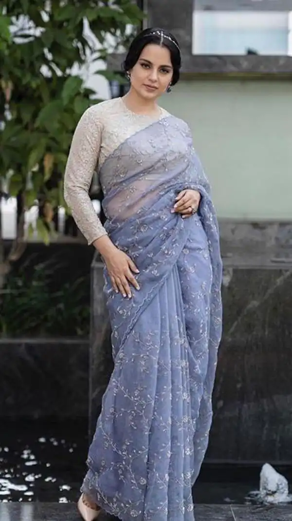 BT-241Color: Grey Fabrics: Lilac Organza With Fancy Thread & Multi Rich Sequence Work Blouse : Taffeta Silk With Fancy Thread & Multi Rich Multi  Work | Sarees, Bollywood Sarees, Creative Sarees, Designer Sarees, Embroidered Sarees, Ethnic Saree, Modern Digital sarees, Party Wear Sarees