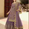 Artful Light Purple Color Georgette Soft Net Sequence Embroidery Work Lehenga Choli