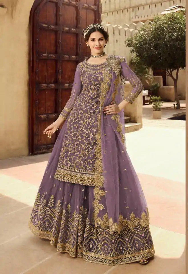 S 15030 Light Purple Color Georgette Soft Net Sequence Embroidery Work Lehenga Choli Wedding, Party, Events Etc. Expected Delivery 4-6 Working Days @2299/- | Lehenga, Bollywood Lehenga, Creative Lehenga, Designer Lehenga, Embroidered Lehenga, Party Wear Lehenga