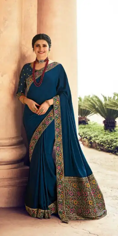 JR TANVI Navy Blue Saree : Premium Sana Silk With Beautiful Jacquard Lace Blouse : Heavy Jacquard Fabrics Daily, Casual, Festive @1549/- | Sarees, Bollywood Sarees, Creative Sarees, Designer Sarees, Embroidered Sarees, Ethnic Saree, Modern Digital sarees, Party Wear Sarees