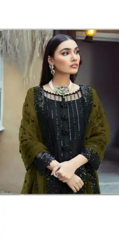 new-exclusive-black-green-faux-georgette-salwar-suit