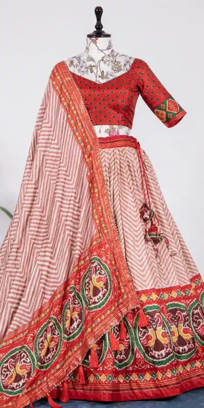 LNB1639 Orange Color Lehenga : Dola Silk Blouse : Georgette Work : Foil Work Traditional Wear, Festive, Wedding, Events @2299/- | Lehenga, Bollywood Lehenga, Creative Lehenga, Designer Lehenga, Embroidered Lehenga, Party Wear Lehenga