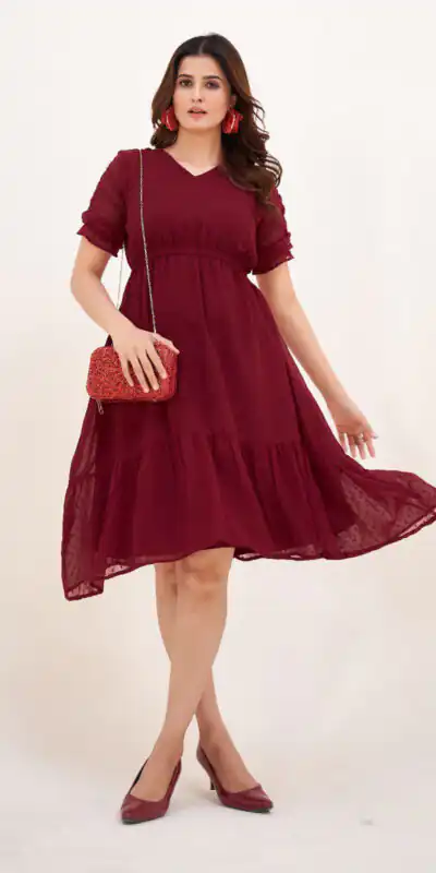 INLI Charming Red Color Heavy Georgette Butti Kurti Casual, Wedding, Party, Festive, Events Etc. Expected Delivery 4-6 Working Days @1299/- | Kurti, Bollywood Kurti, Creative Kurtis, Designer Kurti, Party Wear Kurti, Selfie Kurti