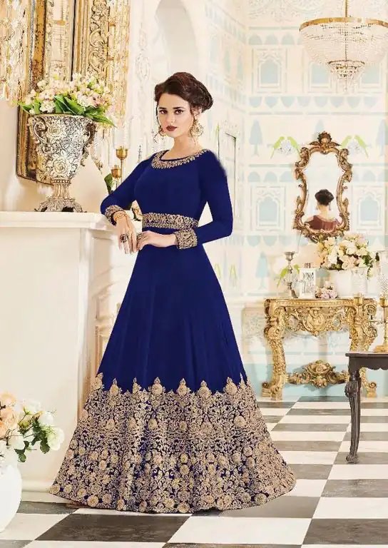 FC Veeda Navy Blue Color Georgette Coding Embroidery Stone Work Anarkali Suit Wedding, Party, Festive events, etc. Expected Delivery 4-6 Working Days @1999/ | Anarkali Suits, Bollywood Anarkali, Creative-Anarkali, Designer Anarkali, Embroidered Anarkali, Party Wear Anarkali