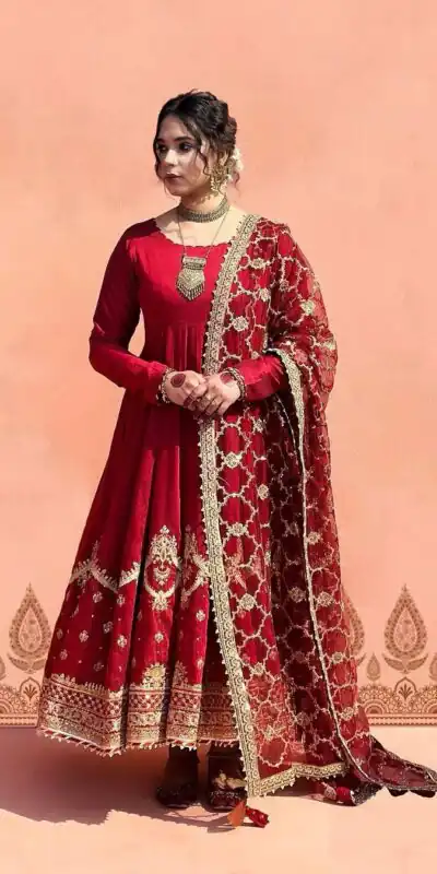 ZSR 3063 Red Color Georgette Embroidery Sequence Salwar Suit Casual, Wedding, Festive, Events Expected Delivery 4-6 Working Days @2049/- | Jump Suits, Salwar suit, Designer Suits, Casual Suits, Creative suits, Palazzo Suits, Party Wear Suits, Patiala Suits, Straight Suits