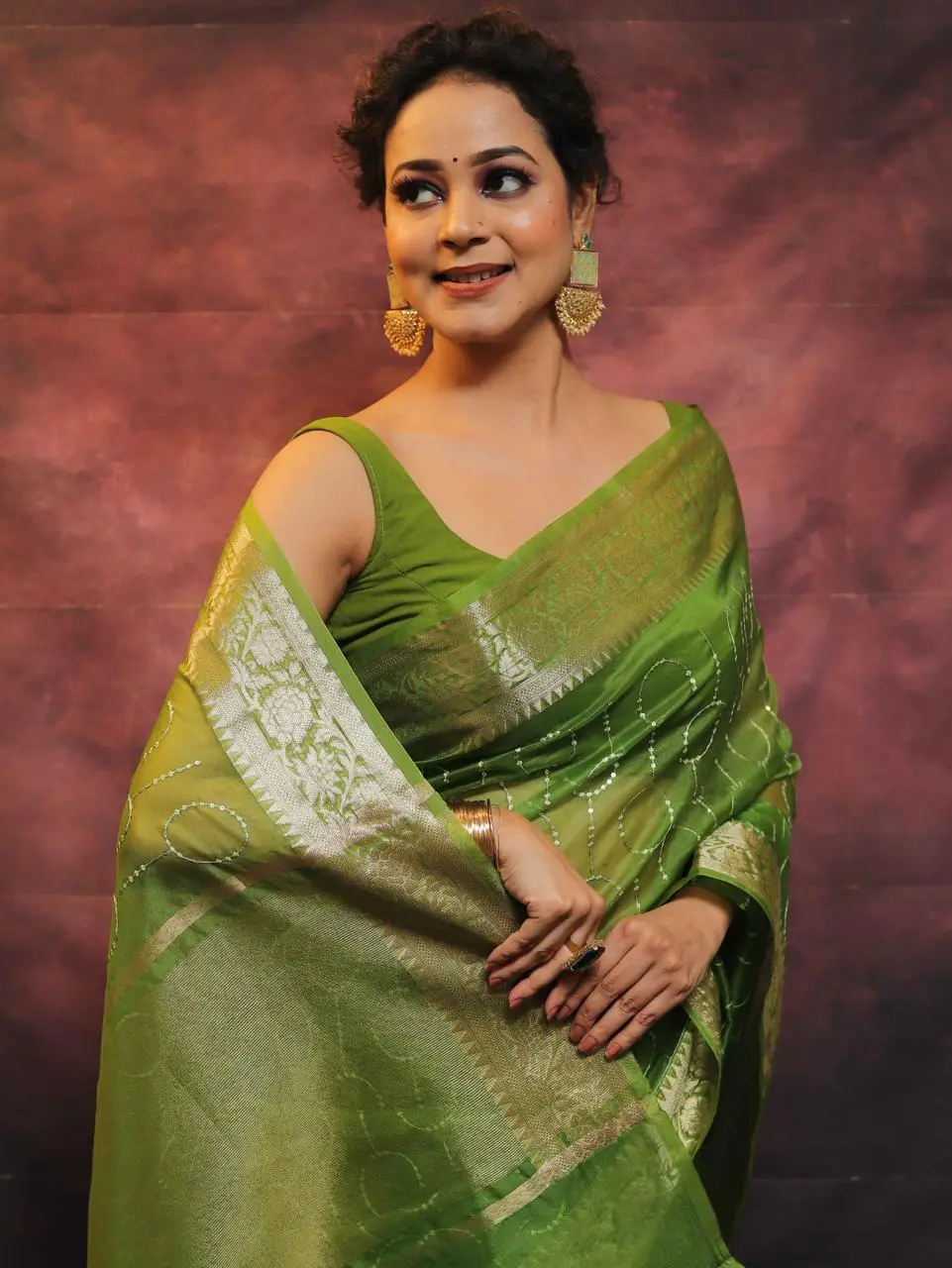 MS 438 Green Color Nylon Organza Jacquard Multi Embroidered Saree Casual, Party Wear, Wedding, Events, Etc. Expected Delivery 4-6 Working Days 1599/- | Sarees, Bollywood Sarees, Creative Sarees, Designer Sarees, Embroidered Sarees, Ethnic Saree, Modern Digital sarees, Party Wear Sarees