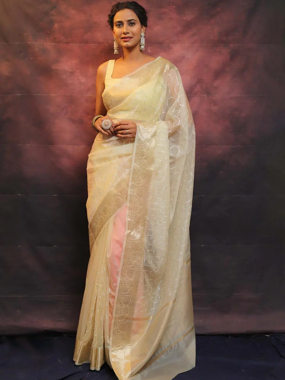 MS 438 White Color Nylon Organza Jacquard Multi Embroidered Saree Casual, Party Wear, Wedding, Events, Etc. Expected Delivery 4-6 Working Days 1599/- | Sarees, Bollywood Sarees, Creative Sarees, Designer Sarees, Embroidered Sarees, Ethnic Saree, Modern Digital sarees, Party Wear Sarees