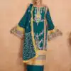 Beautiful Blue Color Chinon Coding Embroidery Salwar Suit