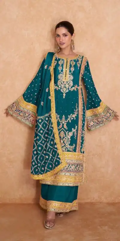 FC 7406 Blue Color Chinon Coding Embroidery Anarkali Suit Wedding, Party, Festive events, etc. Expected Delivery 4-6 Working Days @2849/ | Jump Suits, Salwar suit, Designer Suits, Casual Suits, Creative suits, Palazzo Suits, Party Wear Suits