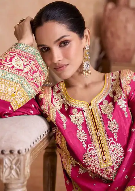  FC 7406 Pink Color Chinon Coding Embroidery Anarkali Suit Wedding, Party, Festive events, etc. Expected Delivery  4-6 Working Days @2849/ | Jump Suits, Salwar suit, Designer Suits, Casual Suits, Creative suits, Palazzo Suits, Party Wear Suits