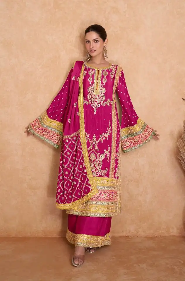  FC 7406 Pink Color Chinon Coding Embroidery Anarkali Suit Wedding, Party, Festive events, etc. Expected Delivery  4-6 Working Days @2849/ | Jump Suits, Salwar suit, Designer Suits, Casual Suits, Creative suits, Palazzo Suits, Party Wear Suits