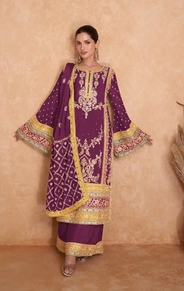  FC 7406 Purple Color Chinon Coding Embroidery Anarkali Suit Wedding, Party, Festive events, etc. Expected Delivery  4-6 Working Days @2849/ | Jump Suits, Salwar suit, Designer Suits, Casual Suits, Creative suits, Palazzo Suits, Party Wear Suits