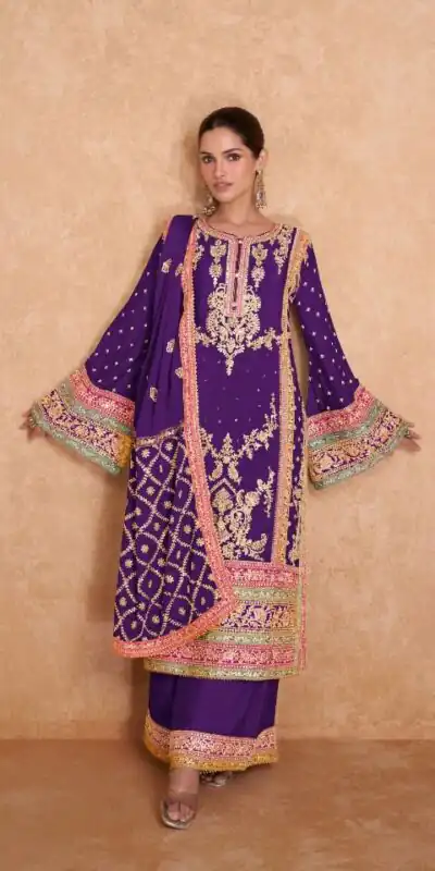 FC 7406 Violet Color Chinon Coding Embroidery Anarkali Suit Wedding, Party, Festive events, etc. Expected Delivery 4-6 Working Days @2849/ | Jump Suits, Salwar suit, Designer Suits, Casual Suits, Creative suits, Palazzo Suits, Party Wear Suits