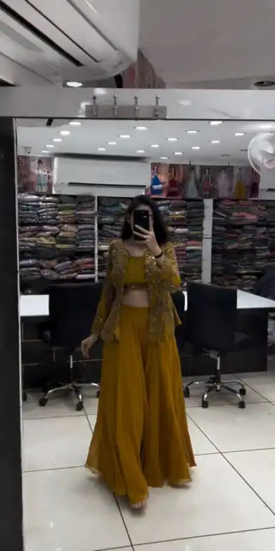 RTC 5651 Yellow Color Foix Georgette Thread Sequence Salwar Suit Casual, Wedding, Party, Festive, Events Etc. Expected Delivery 4-6 Working Days @2149/- | Jump Suits, Salwar suit, Designer Suits, Casual Suits, Creative suits, Palazzo Suits, Party Wear Suits, Patiala Suits, Straight Suits