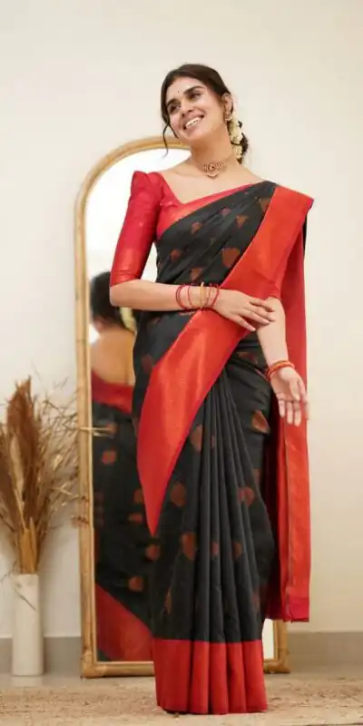 DDF 115 Black Color Soft Lichi Silk Ordinary Design Rich Pallu Saree Casual, Party Wear, Events, Festivals Etc. Expected Delivery 4-6 Working Days 1499/ | Sarees, Bollywood Sarees, Creative Sarees, Designer Sarees, Embroidered Sarees, Ethnic Saree, Modern Digital sarees, Party Wear Sarees