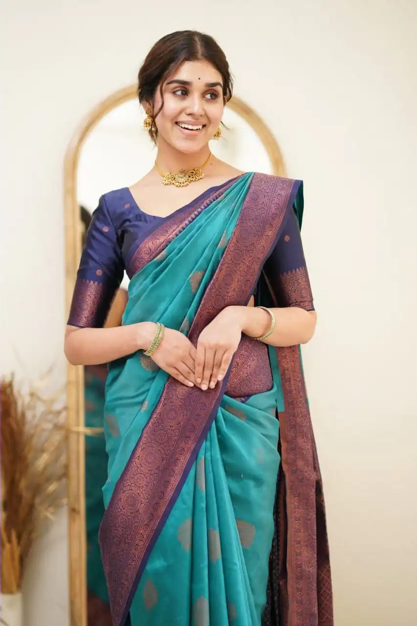 DDF 115 Blue Color Soft Lichi Silk Ordinary Design Rich Pallu Saree Casual, Party Wear, Events, Festivals Etc. Expected Delivery 4-6 Working Days 1499/ | Sarees, Bollywood Sarees, Creative Sarees, Designer Sarees, Embroidered Sarees, Ethnic Saree, Modern Digital sarees, Party Wear Sarees