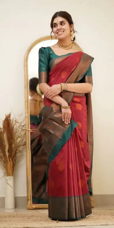 DDF 115 Red Color Soft Lichi Silk Ordinary Design Rich Pallu Saree Casual, Party Wear, Events, Festivals Etc. Expected Delivery 4-6 Working Days 1499/ | Sarees, Bollywood Sarees, Creative Sarees, Designer Sarees, Embroidered Sarees, Ethnic Saree, Modern Digital sarees, Party Wear Sarees