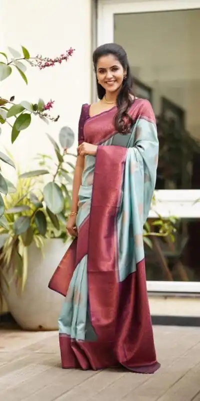 KP 4059 Blue Color Soft Lichi Silk Cloth Rich Pallu All Over Saree Events Casual, Wedding, Festive, Events Etc. Expected Delivery  4-6 Working Days @1399/- | Sarees, Bollywood Sarees, Creative Sarees, Designer Sarees, Embroidered Sarees, Ethnic Saree, Modern Digital sarees, Party Wear Sarees