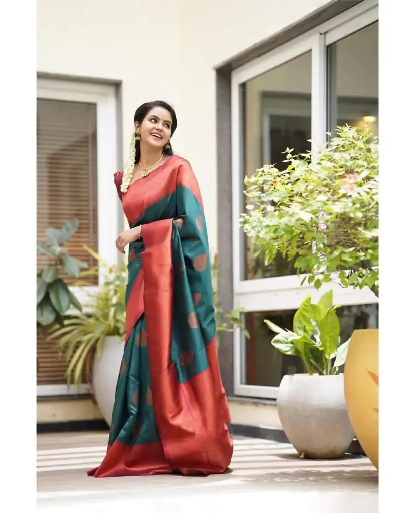KP 4059 Peacock Green Color Soft Lichi Silk Rich Pallu All Over Saree Events Casual, Wedding, Festive, Events Etc. Expected Delivery  4-6 Working Days @1399 | Sarees, Bollywood Sarees, Creative Sarees, Designer Sarees, Embroidered Sarees, Ethnic Saree, Modern Digital sarees, Party Wear Sarees