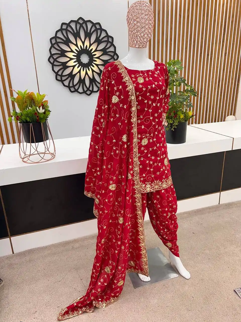 SSR 457 Red Vichitra Silk Embroidery Sequence Work Sleeve Dhoti Stael Sharara Suit Wedding, Party, Festive, Events Expected Delivery 4-6 Working Days @2199/- | Salwar suit, Designer Suits, Casual Suits, Creative suits, Palazzo Suits, Party Wear Suits, Straight Suits