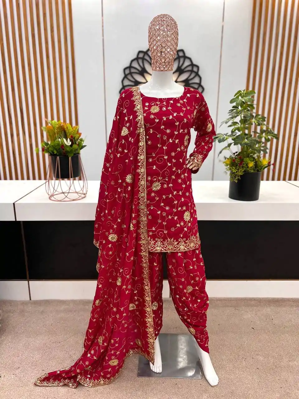 SSR 457 Red Vichitra Silk Embroidery Sequence Work Sleeve Dhoti Stael Sharara Suit Wedding, Party, Festive, Events Expected Delivery 4-6 Working Days @2199/- | Salwar suit, Designer Suits, Casual Suits, Creative suits, Palazzo Suits, Party Wear Suits, Straight Suits