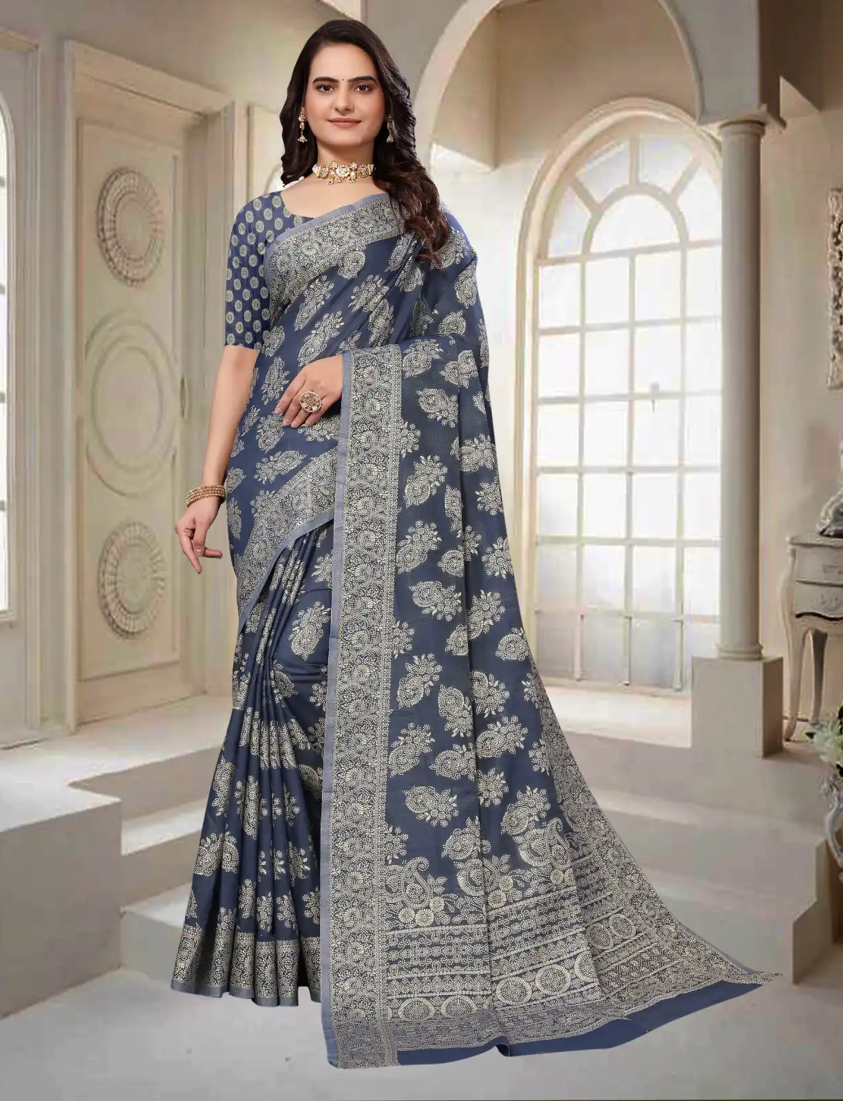 DDH Chikankari Blue Color Chikankari Cotton Line Work Saree Events Casual, Wedding, Festive, Events Etc. Expected Delivery  4-6 Working Days @1749 /- | Sarees, Bollywood Sarees, Creative Sarees, Designer Sarees, Embroidered Sarees, Ethnic Saree, Modern Digital sarees, Party Wear Sarees
