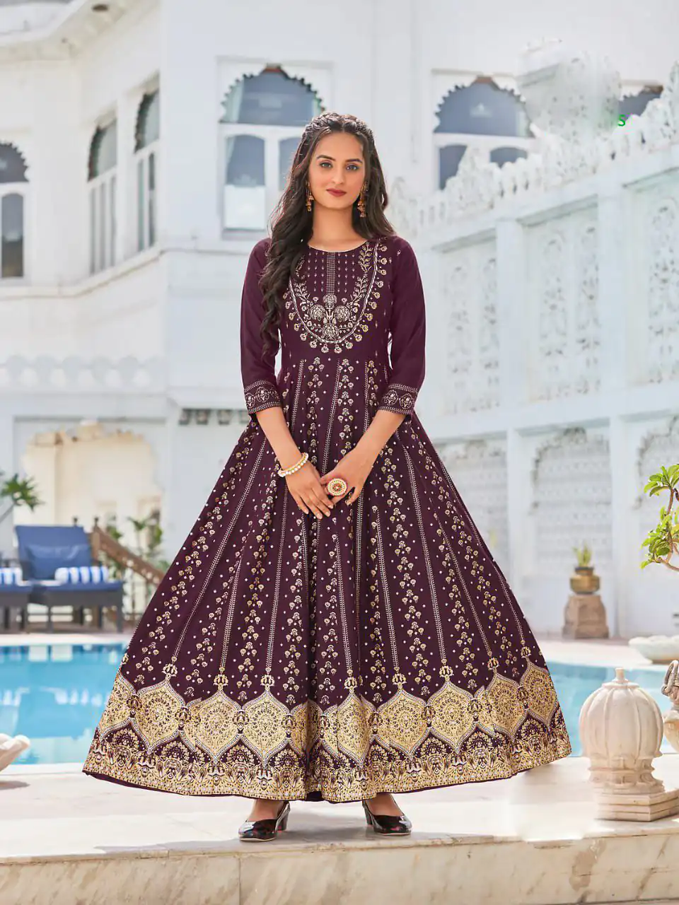INLI Anarkali Purple Color Heavy 14 Kg Rayon Printed WorkKurti Casual, Wedding, Party, Festive, Events Etc. Expected Delivery 4-6 Working Days @1699/- | Kurti, Bollywood Kurti, Creative Kurtis, Designer Kurti, Party Wear Kurti, Selfie Kurti
