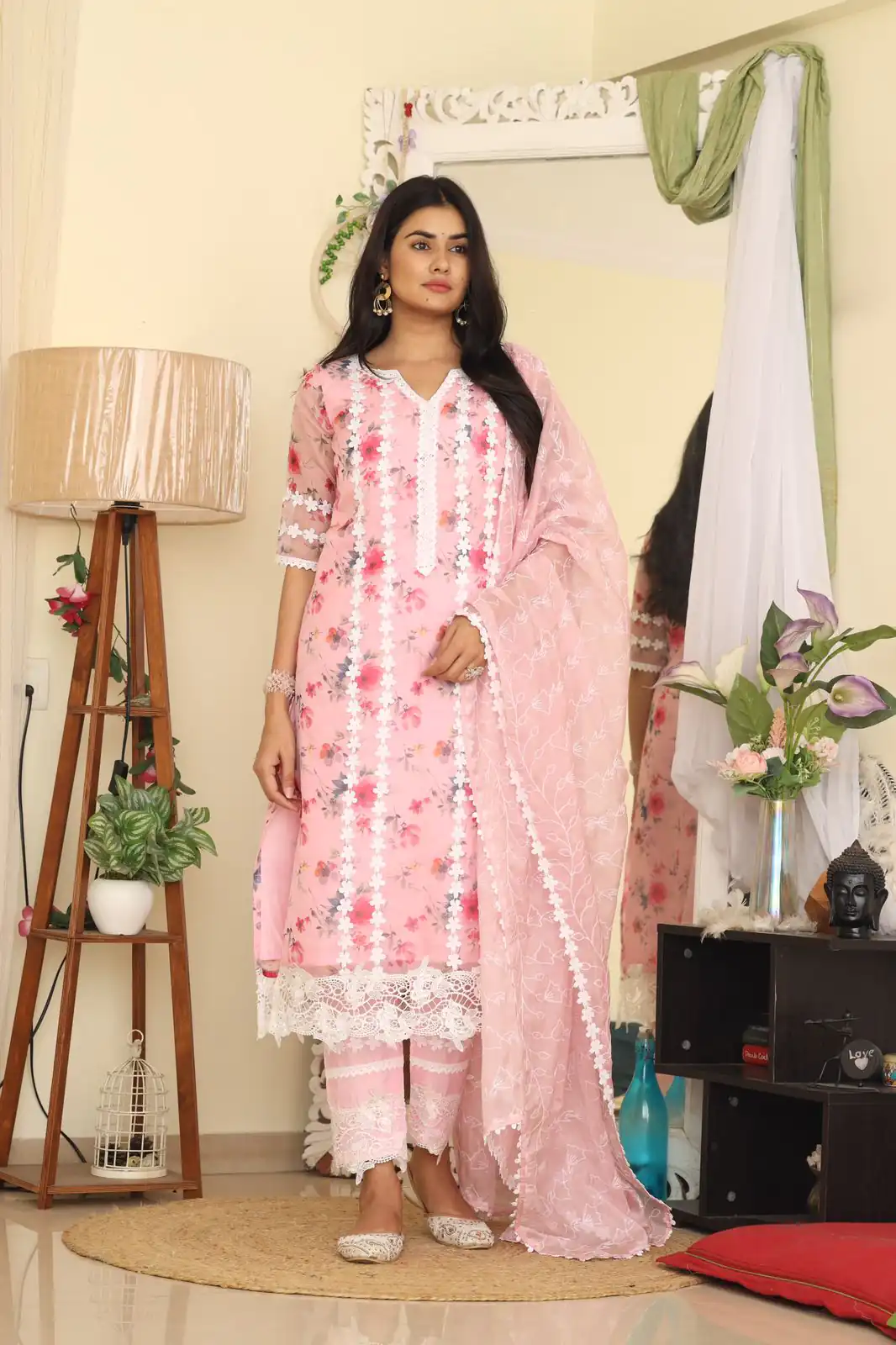 RTC 8043 Light Pink Color Organza Silk Digital Printed Thread Anarkali Suit Casual, Wedding, Festive, Events Etc. Expected Delivery 4-6 Working Days @1799/- | Anarkali Suits, Bollywood Anarkali, Creative-Anarkali, Designer Anarkali, Embroidered Anarkali, Party Wear Anarkali