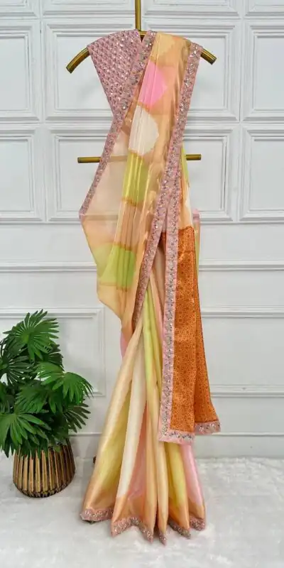 ST 467 Malty Color Jimmichu Digital Printed Embroidery Saree Casual, Wedding, Party, Festive, Events Etc. Expected Delivery 4-6 Working Days @1999/- | Sarees, Bollywood Sarees, Creative Sarees, Designer Sarees, Embroidered Sarees, Ethnic Saree, Modern Digital sarees, Party Wear Sarees