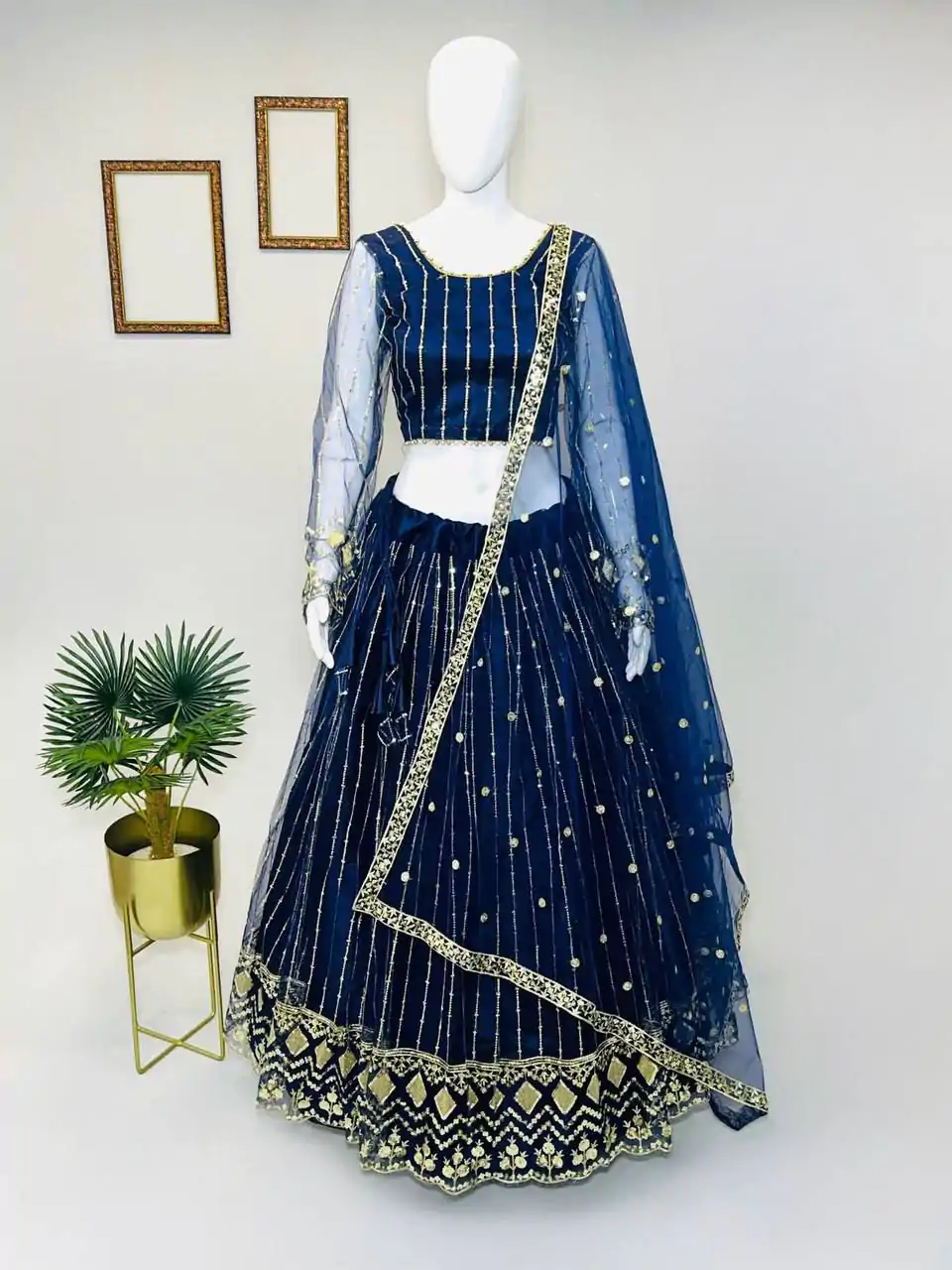 RC 237 Navy Blue Color Heavy Soft Net Embroidery Sequins Lehenga Choli Casual, Party Wedding, Festive, Events Etc. Delivery  4-6 Working Days 1899/- | Lehenga, Bollywood Lehenga, Creative Lehenga, Designer Lehenga, Embroidered Lehenga, Party Wear Lehenga