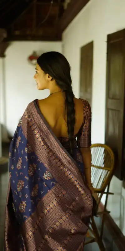 DDF 126 Royal Blue Color Soft Lichi Silk Ordinary Design Rich Pallu Saree Casual, Party Wear, Events, Festivals Etc. Expected Delivery 4-6 Working Days 1549 | Sarees, Bollywood Sarees, Creative Sarees, Designer Sarees, Embroidered Sarees, Ethnic Saree, Modern Digital sarees, Party Wear Sarees