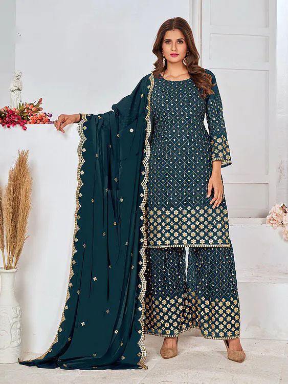 FC 5609 Stone Green Color Cute Light Green Color Georgette Embroidery Stone Sharara Suit Wedding, Party, Festive Expected Delivery 4-6 Working Days  @2199/- | Jump Suits, Salwar suit, Designer Suits, Casual Suits, Creative suits, Palazzo Suits, Party Wear Suits, Patiala Suits, Straight Suits