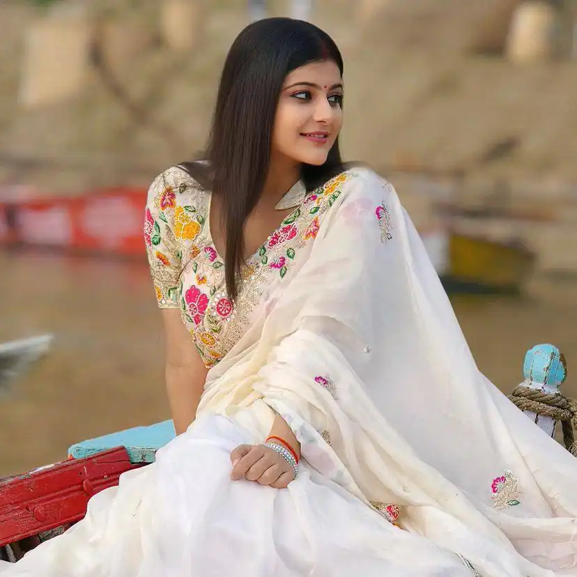 BT 1213 White Color Chinon Silk Embroidery Codding Multi Treads Sequins Work Saree Casual, Party Wear, Traditional Wear, Wedding Wear, Events Etc.@2049/- | Sarees, Bollywood Sarees, Creative Sarees, Designer Sarees, Ethnic Saree, Modern Digital sarees, Party Wear Sarees