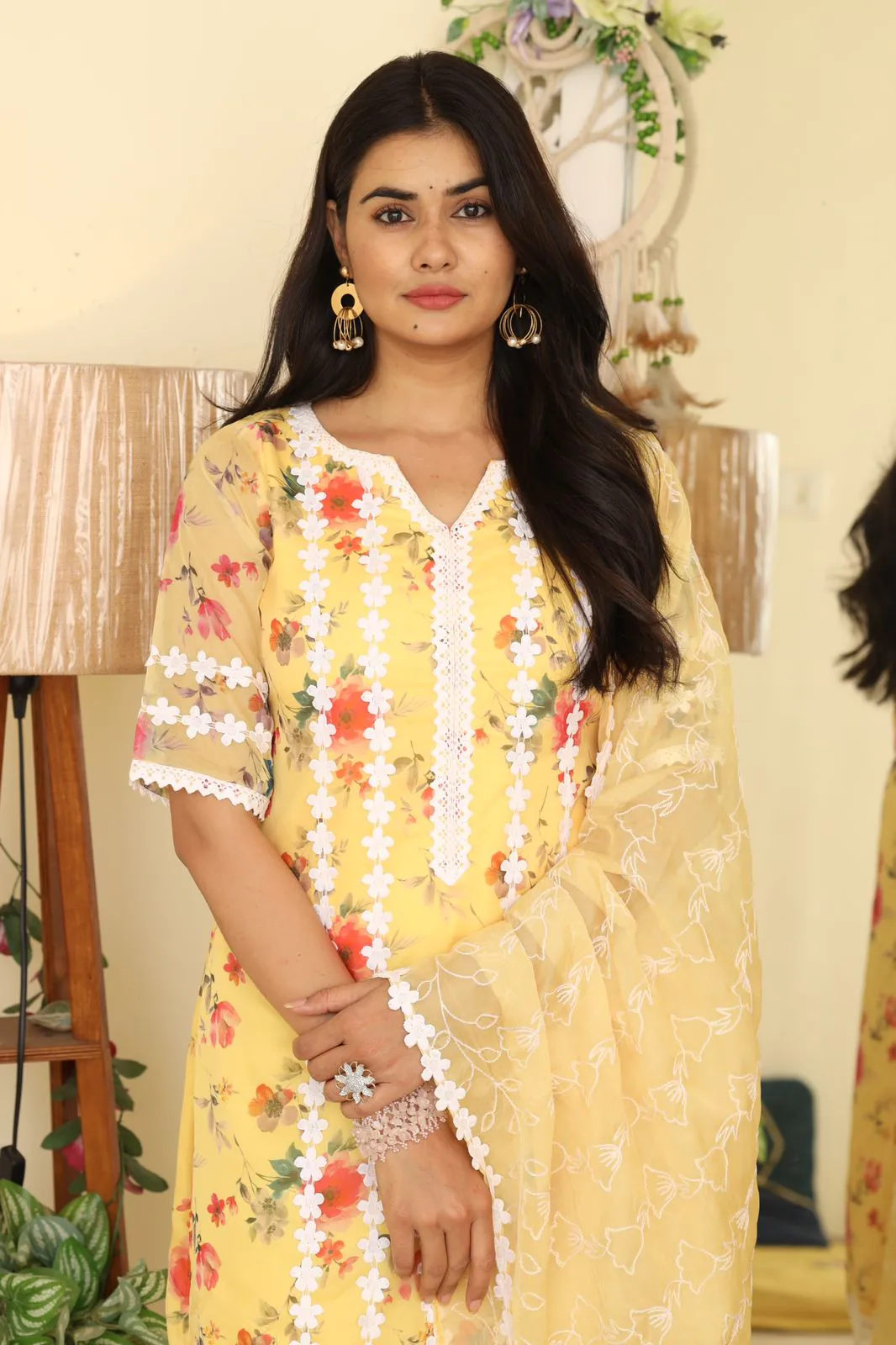 RTC 8043 Yellow Color Organza Silk Digital Printed Thread Anarkali Suit Casual, Wedding, Festive, Events Etc. Expected Delivery 4-6 Working Days @1799/- | Anarkali Suits, Bollywood Anarkali, Creative-Anarkali, Designer Anarkali, Embroidered Anarkali, Party Wear Anarkali