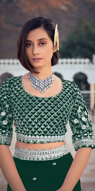 KT 244 Green Color Bright Organza Silk Sequence Work Saree Blouse: Bangalore Silk Casual, Party Wear, Wedding   Expected Delivery 4-6 Working Days@1899/- | Sarees, Bollywood Sarees, Creative Sarees, Designer Sarees, Embroidered Sarees, Party Wear Sarees