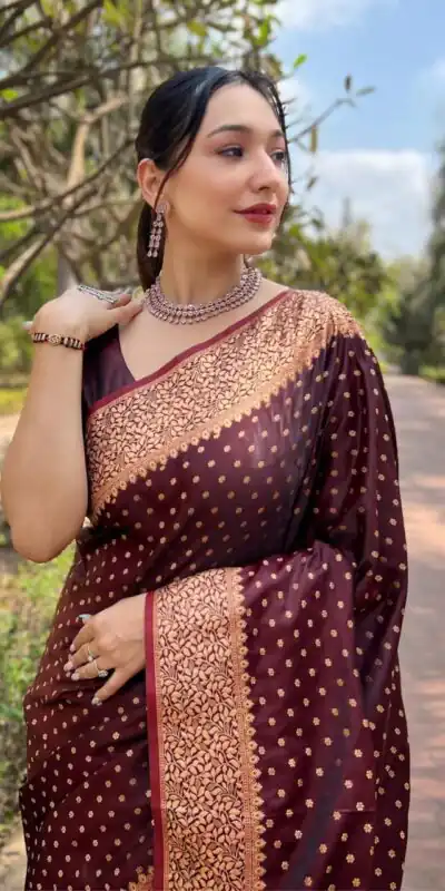 MS 436 Maroon Color Soft Lichi Silk Border And Rich Pallu Saree Casual, Party Wear, Wedding, Events, Etc. Expected Delivery 4-6 Working Days 1399/- | Sarees, Bollywood Sarees, Creative Sarees, Designer Sarees, Embroidered Sarees, Ethnic Saree, Modern Digital sarees, Party Wear Sarees