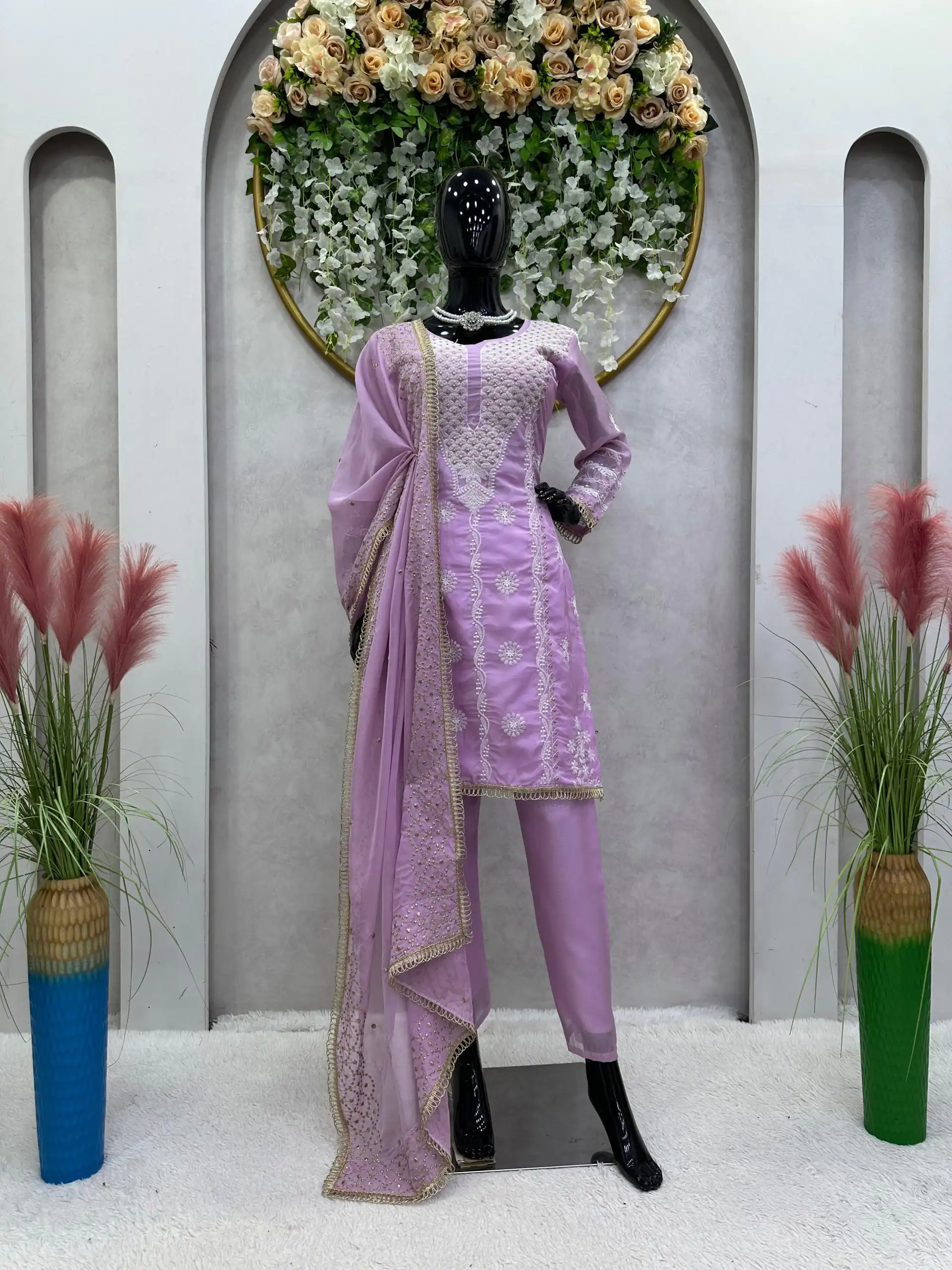  RTC 5689 Purple Color Tabby Organza Thread Sequence Work Kurti Casual, Wedding, Party, Festive, Events Etc. Expected Delivery 4-6 Working Days @1999/- | Kurti, Bollywood Kurti, Creative Kurtis, Designer Kurti, Party Wear Kurti, Selfie Kurti