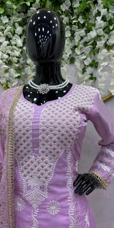 RTC 5689 Purple Color Tabby Organza Thread Sequence Work Kurti Casual, Wedding, Party, Festive, Events Etc. Expected Delivery 4-6 Working Days @1999/- | Kurti, Bollywood Kurti, Creative Kurtis, Designer Kurti, Party Wear Kurti, Selfie Kurti