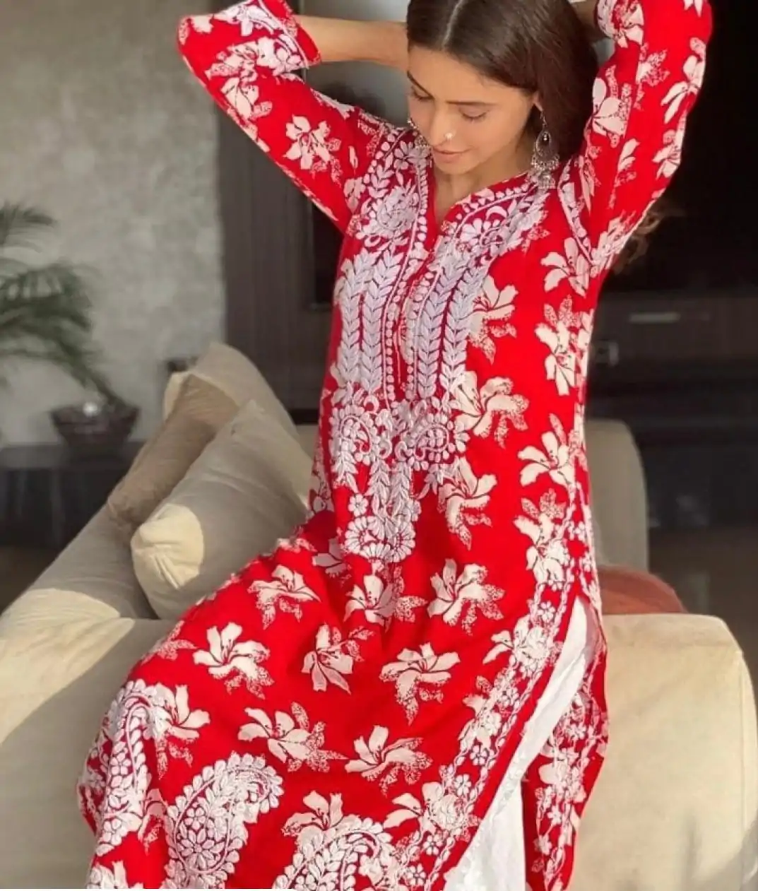ST 150 Red Color Foix Georgette Fancy Digital Printed Salwar Suit Casual, Wedding, Party, Festive, Events Etc. Expected Delivery 4-6 Working Days @1750/- | Jump Suits, Salwar suit, Designer Suits, Casual Suits, Creative suits, Palazzo Suits, Party Wear Suits, Patiala Suits, Straight Suits