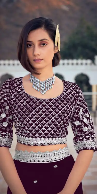 KT 244 Wine Color Bright Organza Silk Sequence Work Saree Blouse: Bangalore Silk Casual, Party Wear, Wedding   Expected Delivery 4-6 Working Days@1899/- | Sarees, Bollywood Sarees, Creative Sarees, Designer Sarees, Embroidered Sarees, Party Wear Sarees