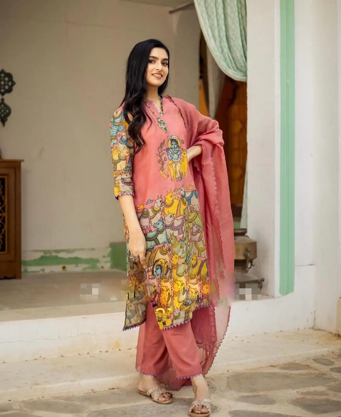 Pc-360 Pink Color Cotton Kalamkari Print Work Casual, Party Wear, Wedding, Events, Festivals Wear Etc. Expected Delivery 4-6 Working Days @1899/- | Kurti, Bollywood Kurti, Creative Kurtis, Designer Kurti, Party Wear Kurti, Selfie Kurti