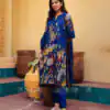 Elegant Royal Blue Color Cotton Kalamkari Print Work Kurti