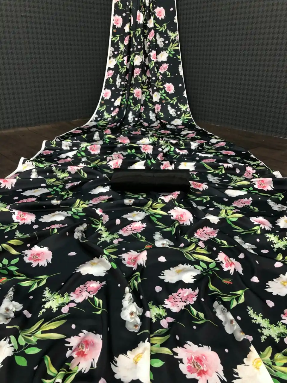 Veechis AROHI Black Color Heavy Devsena Soft Silk Saree Digital Print Saree Casual, Party , Festive, Events Etc. Expected Delivery 4-6 Working Days @1499 | Sarees, Bollywood Sarees, Creative Sarees, Designer Sarees, Embroidered Sarees, Modern Digital sarees, Party Wear Sarees