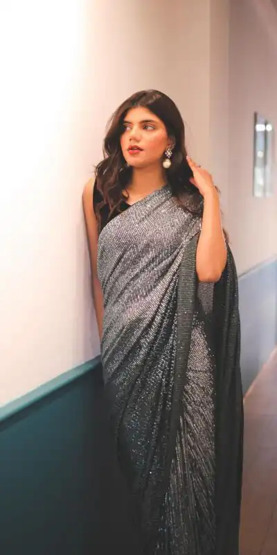 DF 3408 Black A Color Georgette Digital Printed Sequence Embroidery Saree Casual, Party Wear, Wedding, Events Etc Delivery Expected.4-6 Working Days 1899/- | Sarees, Bollywood Sarees, Creative Sarees, Designer Sarees, Embroidered Sarees, Ethnic Saree, Modern Digital sarees, Party Wear Sarees