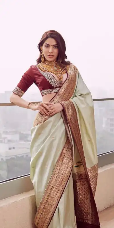 KP 4076 Off White Color Soft Lichi Silk Jacquard On All Over Saree Casual, Party Wear, Wedding, Events Etc. Expected Delivery 4-6 Working Days @1499/- | Sarees, Bollywood Sarees, Creative Sarees, Designer Sarees, Embroidered Sarees, Ethnic Saree, Modern Digital sarees, Party Wear Sarees